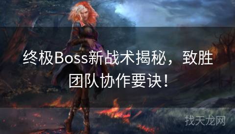 终极Boss新战术揭秘，致胜团队协作要诀！