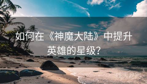 如何在《神魔大陆》中提升英雄的星级？