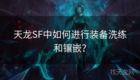 天龙SF中如何进行装备洗练和镶嵌？