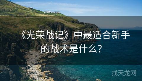 《光荣战记》中最适合新手的战术是什么？