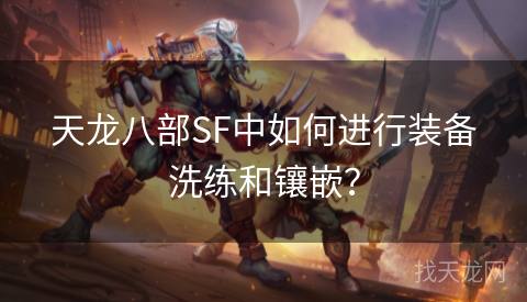 天龙八部SF中如何进行装备洗练和镶嵌？