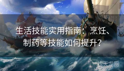 生活技能实用指南：烹饪、制药等技能如何提升？