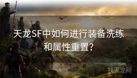 天龙SF中如何进行装备洗练和属性重置？