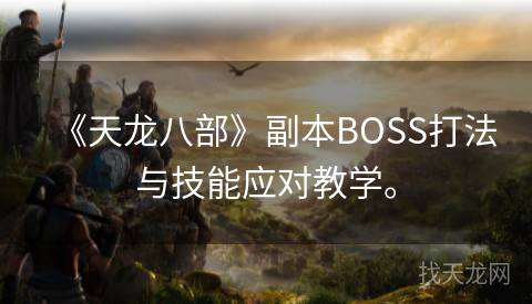 《天龙八部》副本BOSS打法与技能应对教学。