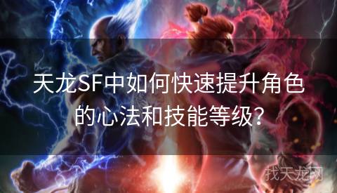 天龙SF中如何快速提升角色的心法和技能等级？