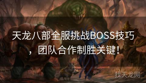 天龙八部全服挑战BOSS技巧，团队合作制胜关键！