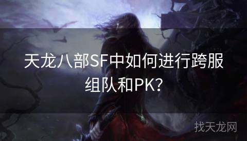 天龙八部SF中如何进行跨服组队和PK？