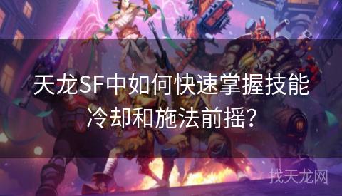 天龙SF中如何快速掌握技能冷却和施法前摇？