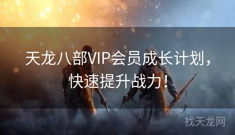 天龙八部VIP会员成长计划，快速提升战力！