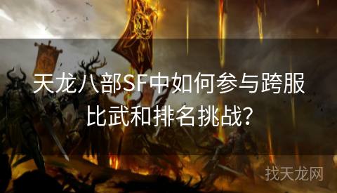 天龙八部SF中如何参与跨服比武和排名挑战？